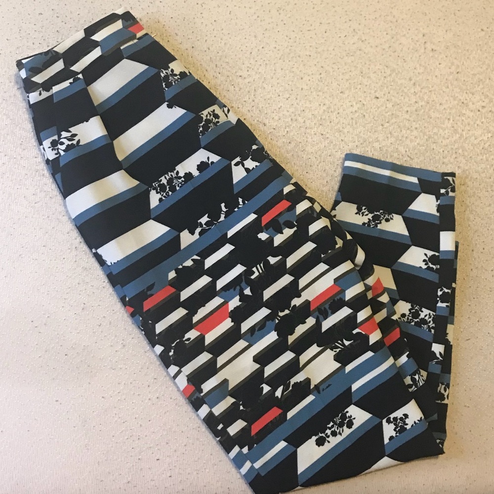 TopShop Printed High Waist Dress Pants